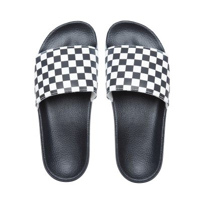 Vans Checkerboard Slide-On Sandals - Erkek Sandalet (Beyaz)